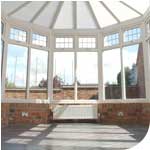 Bright glazed interior at Everthorpe House